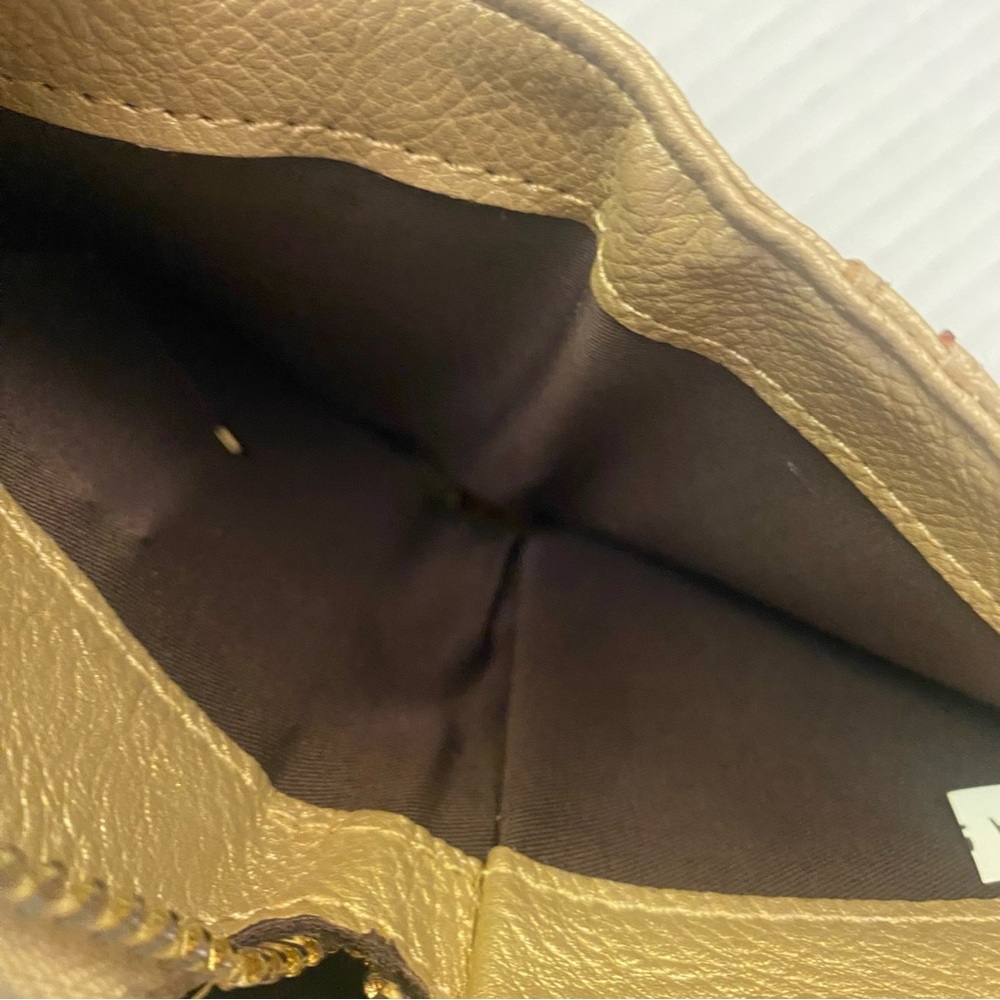 Tory Burch Gold Leather Wallet FUC - Picture 11 of 11